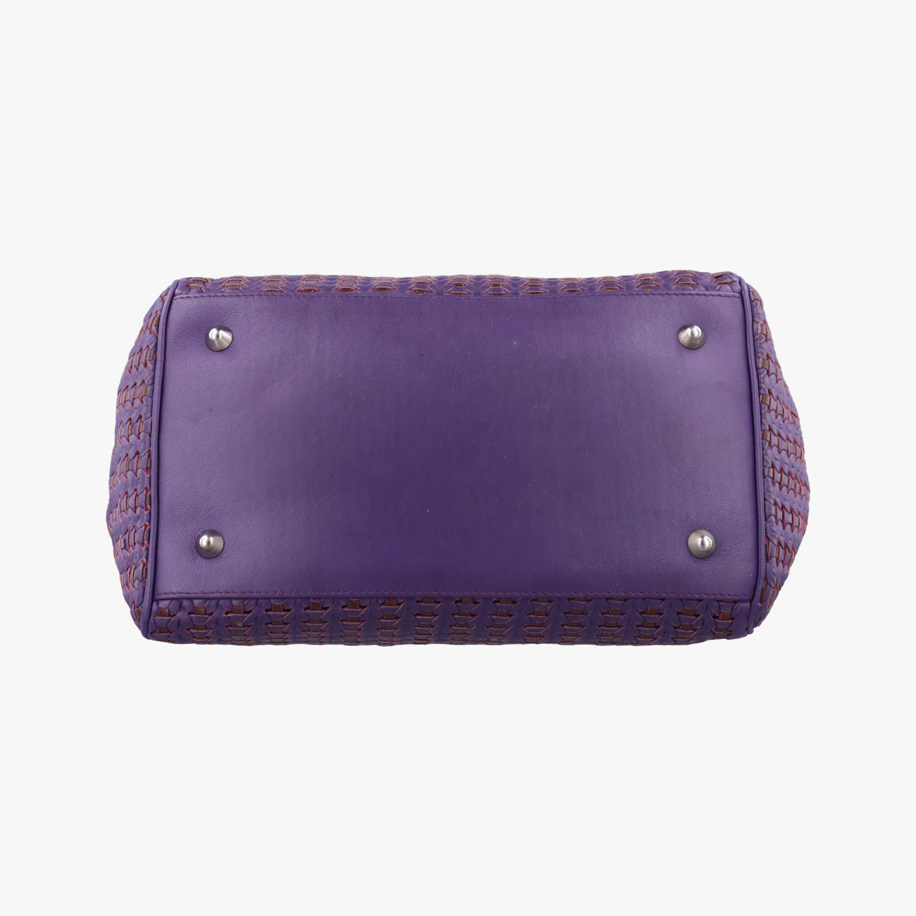 Secondhand Christian Dior Braided Lady Dior Purple x Bordeaux lambskin  handbag | stylenewstar