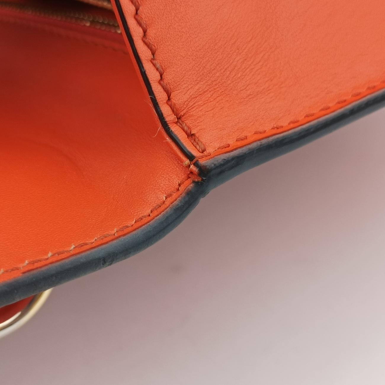 Secondhand Gucci Sylvie Orange x Red x Navy Leather 421882 shoulderbag | stylenewstar