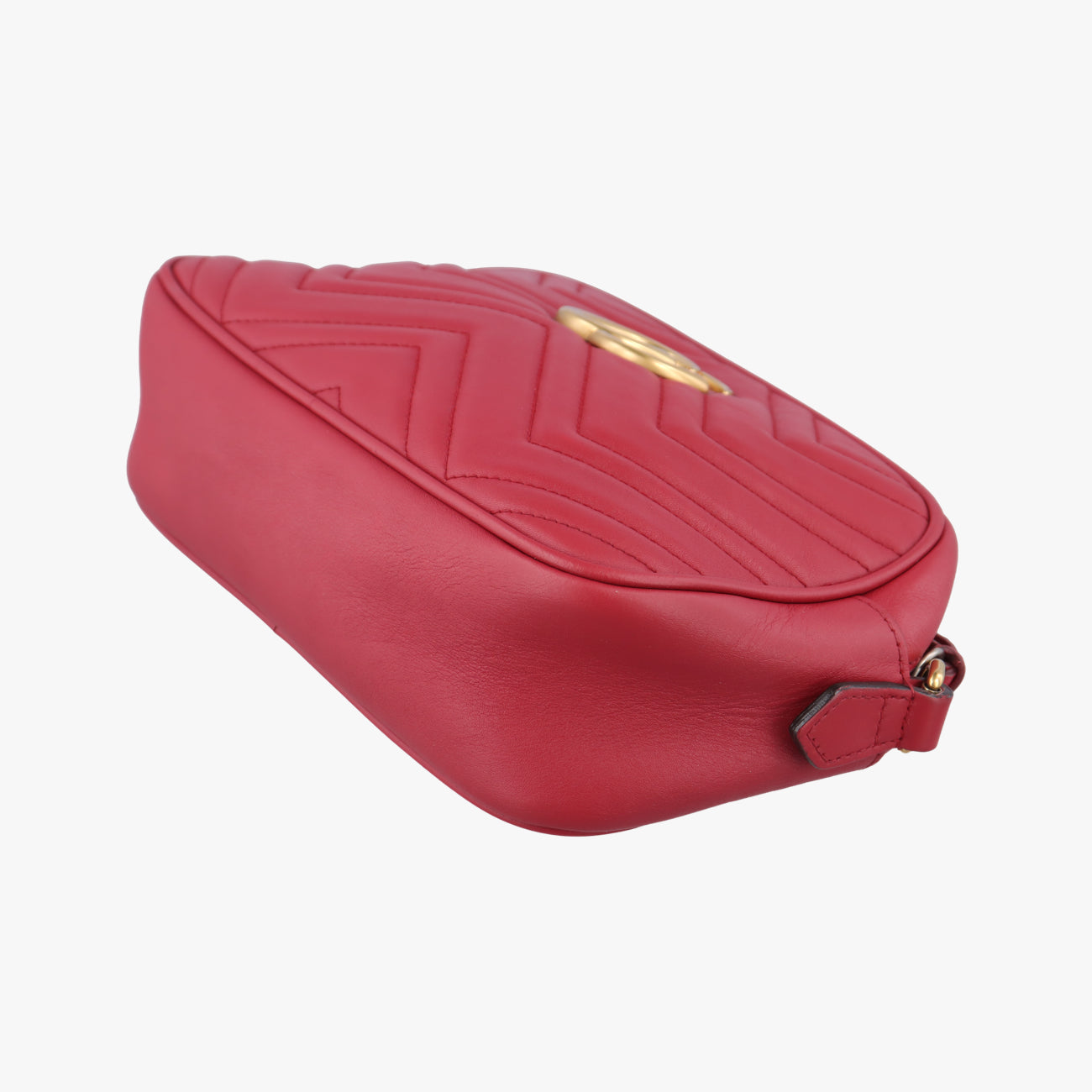 Pre-owned Gucci GG Marmont Red Leather 447632 shoulderbag | stylenewstar