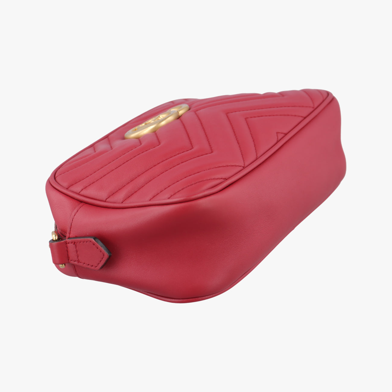 Pre-owned Gucci GG Marmont Red Leather 447632 shoulderbag | stylenewstar