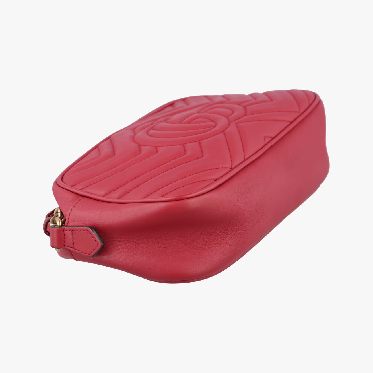 Pre-owned Gucci GG Marmont Red Leather 447632 shoulderbag | stylenewstar