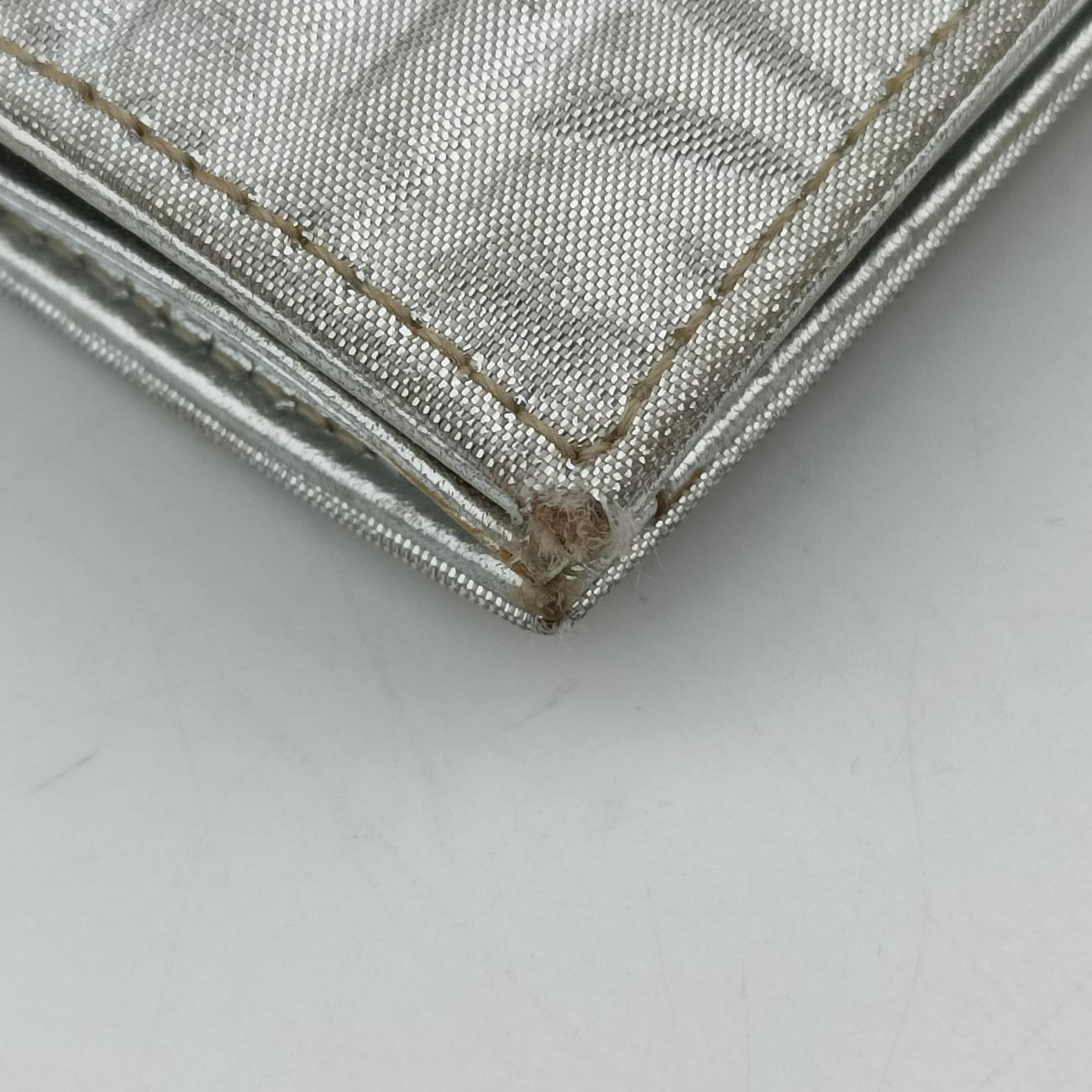 Pre-owned Fendi Embossed Logo Silver Canvas 8M0219 shoulderbag | stylenewstar