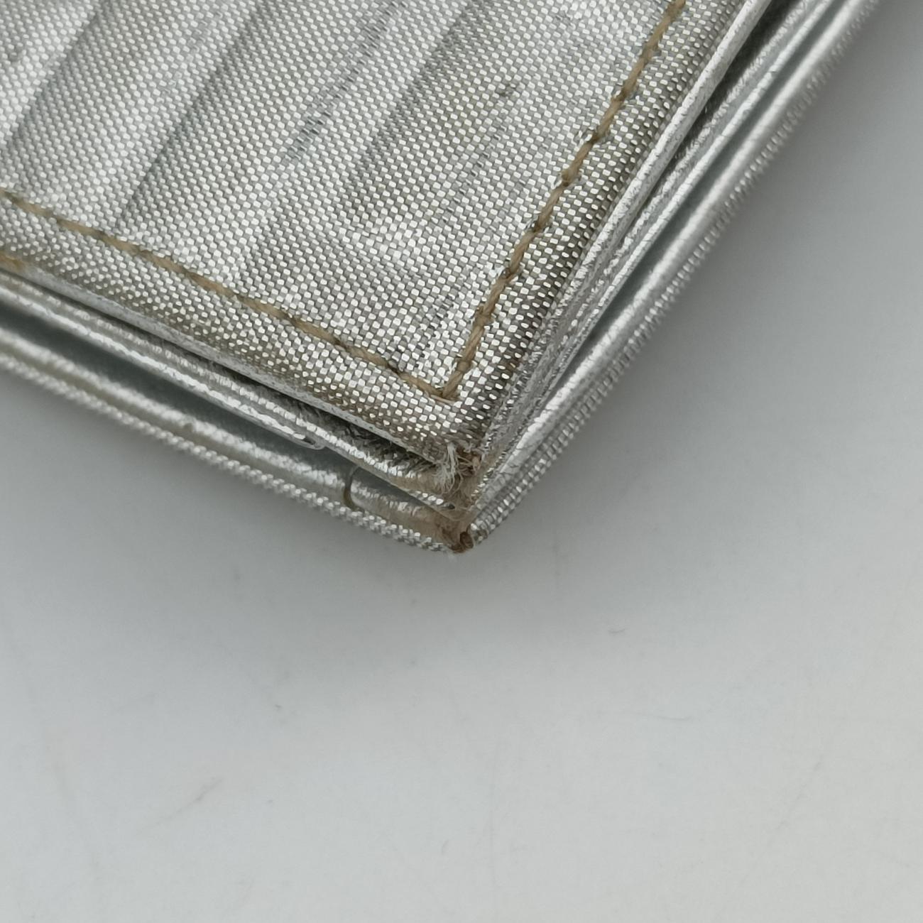 Pre-owned Fendi Embossed Logo Silver Canvas 8M0219 shoulderbag | stylenewstar