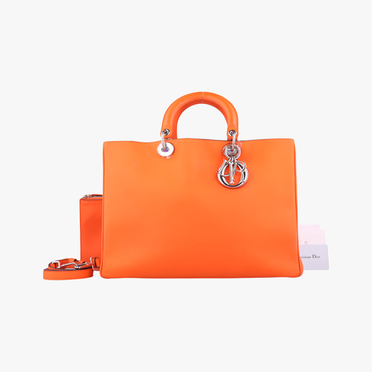 Secondhand Christian Dior Diorissimo Orange Leather  shoulderbag | stylenewstar