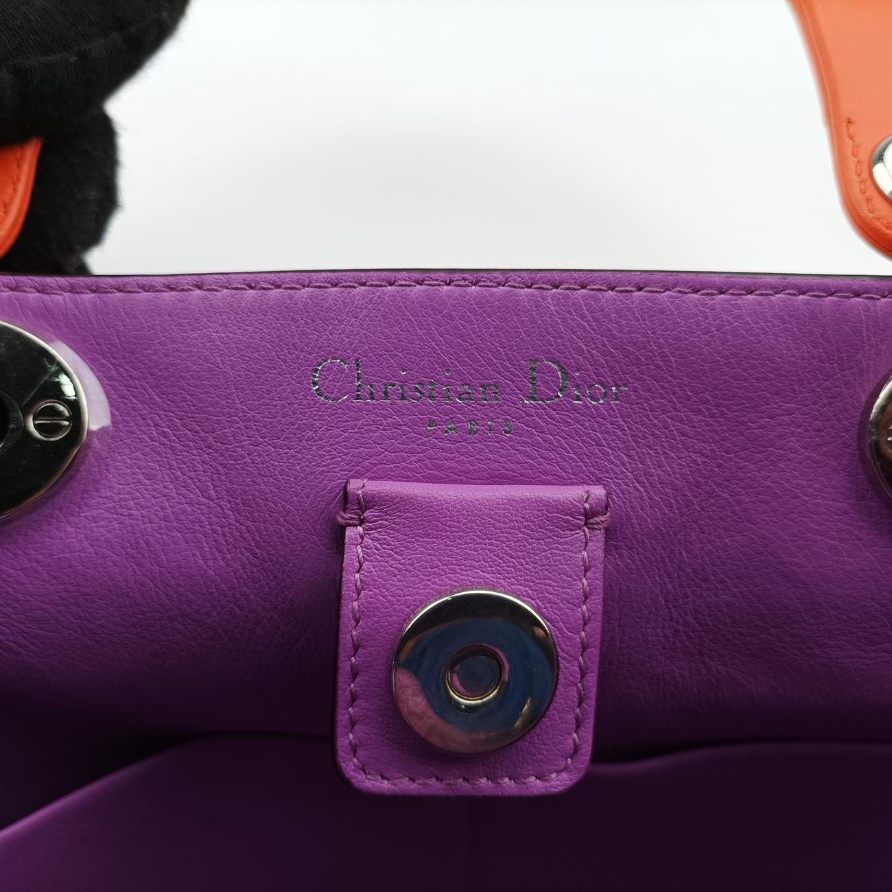 Secondhand Christian Dior Diorissimo Orange Leather  shoulderbag | stylenewstar