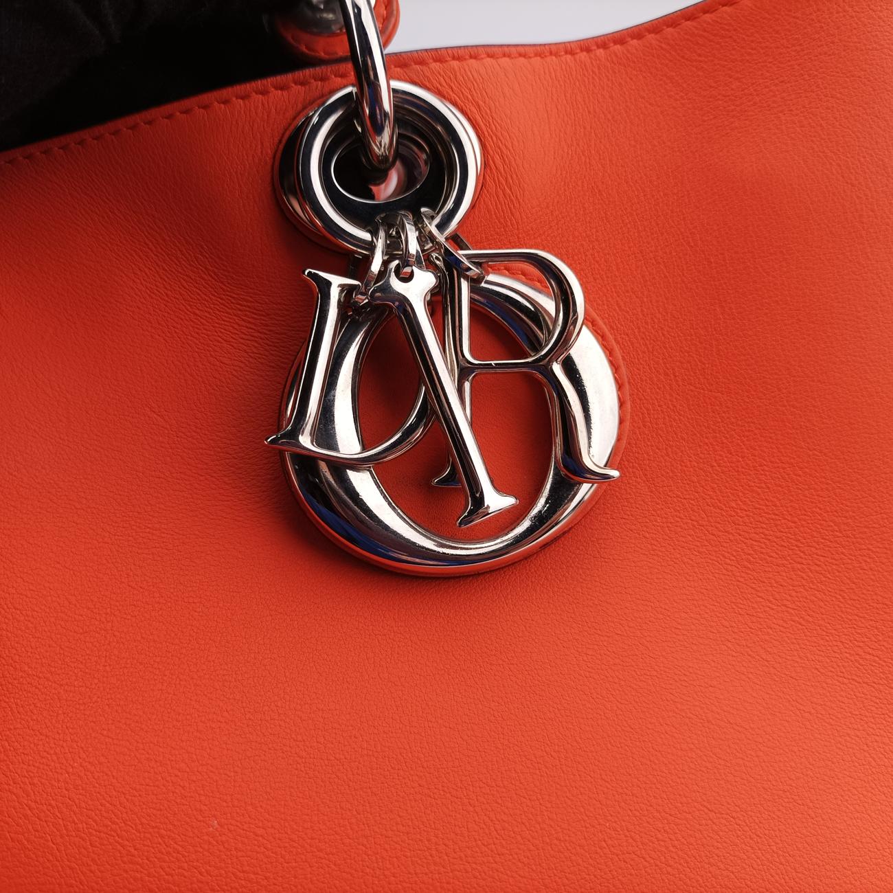 Secondhand Christian Dior Diorissimo Orange Leather  shoulderbag | stylenewstar