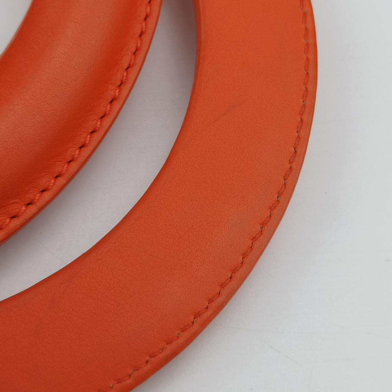 Secondhand Christian Dior Diorissimo Orange Leather  shoulderbag | stylenewstar