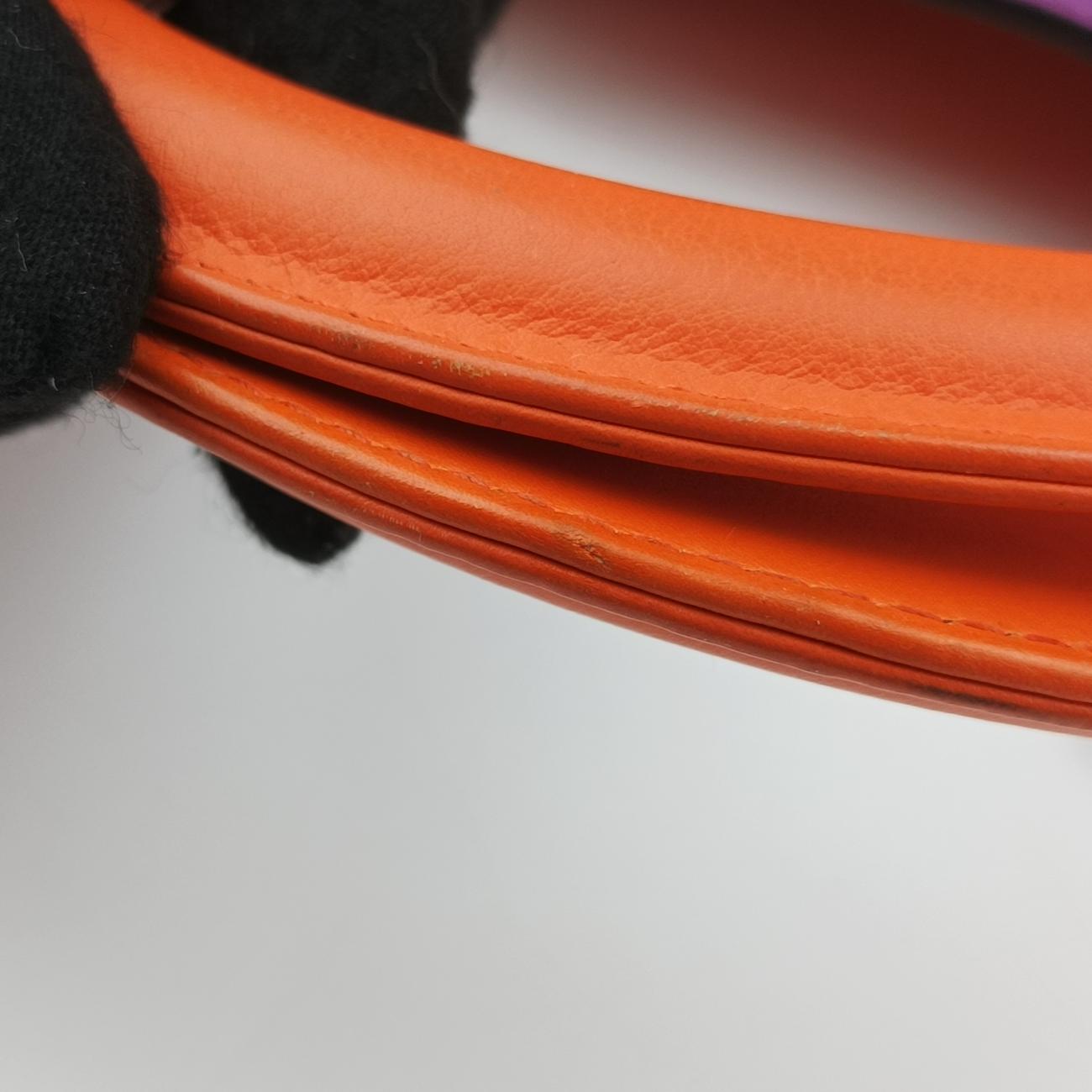 Secondhand Christian Dior Diorissimo Orange Leather  shoulderbag | stylenewstar