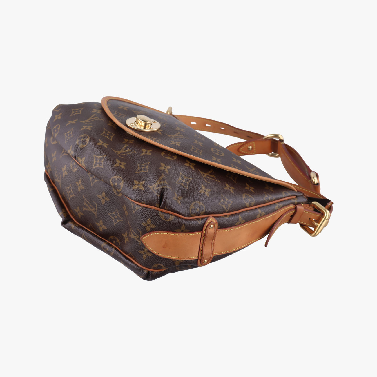 Pre-owned Louis Vuitton TULUM GM Brown Monogram Canvas M40075 crossbodybag | stylenewstar