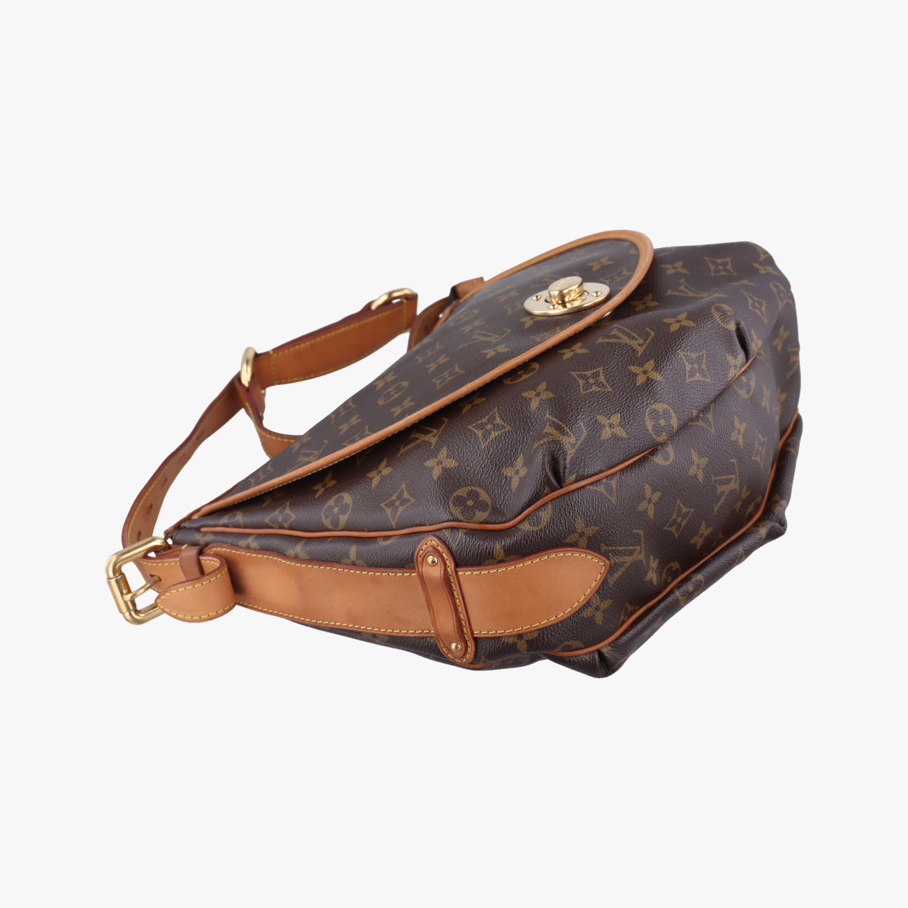 Pre-owned Louis Vuitton TULUM GM Brown Monogram Canvas M40075 crossbodybag | stylenewstar