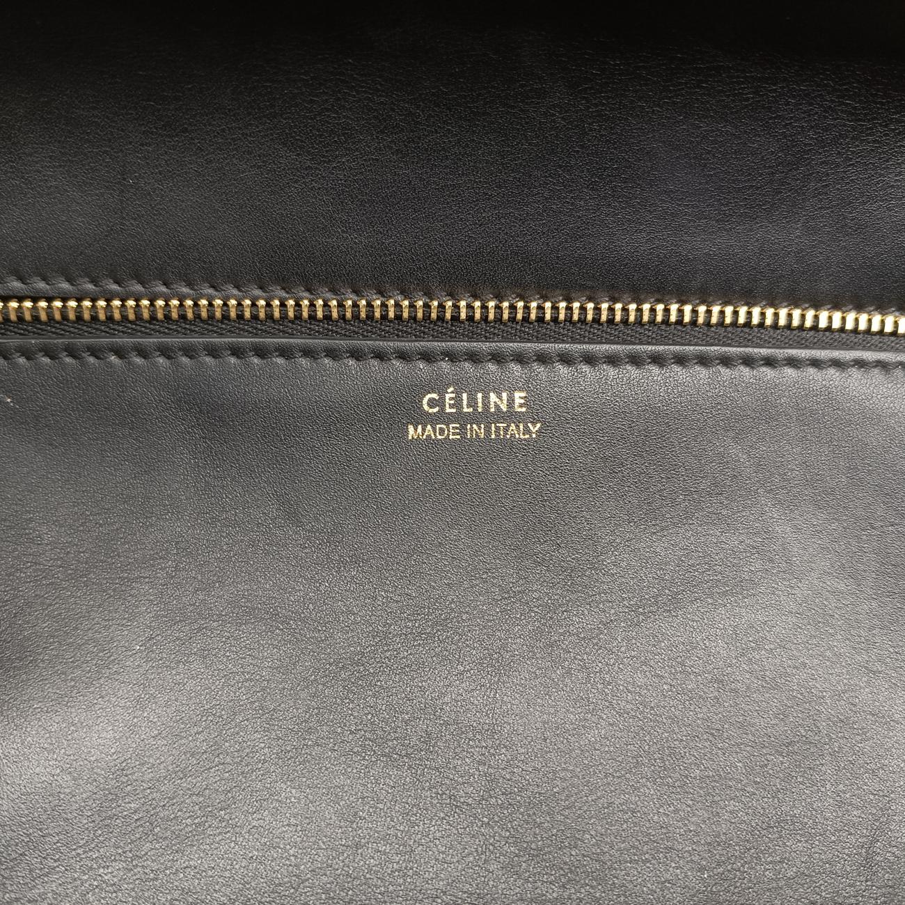 Pre-owned Celine TIE Black Leather  handbag | stylenewstar