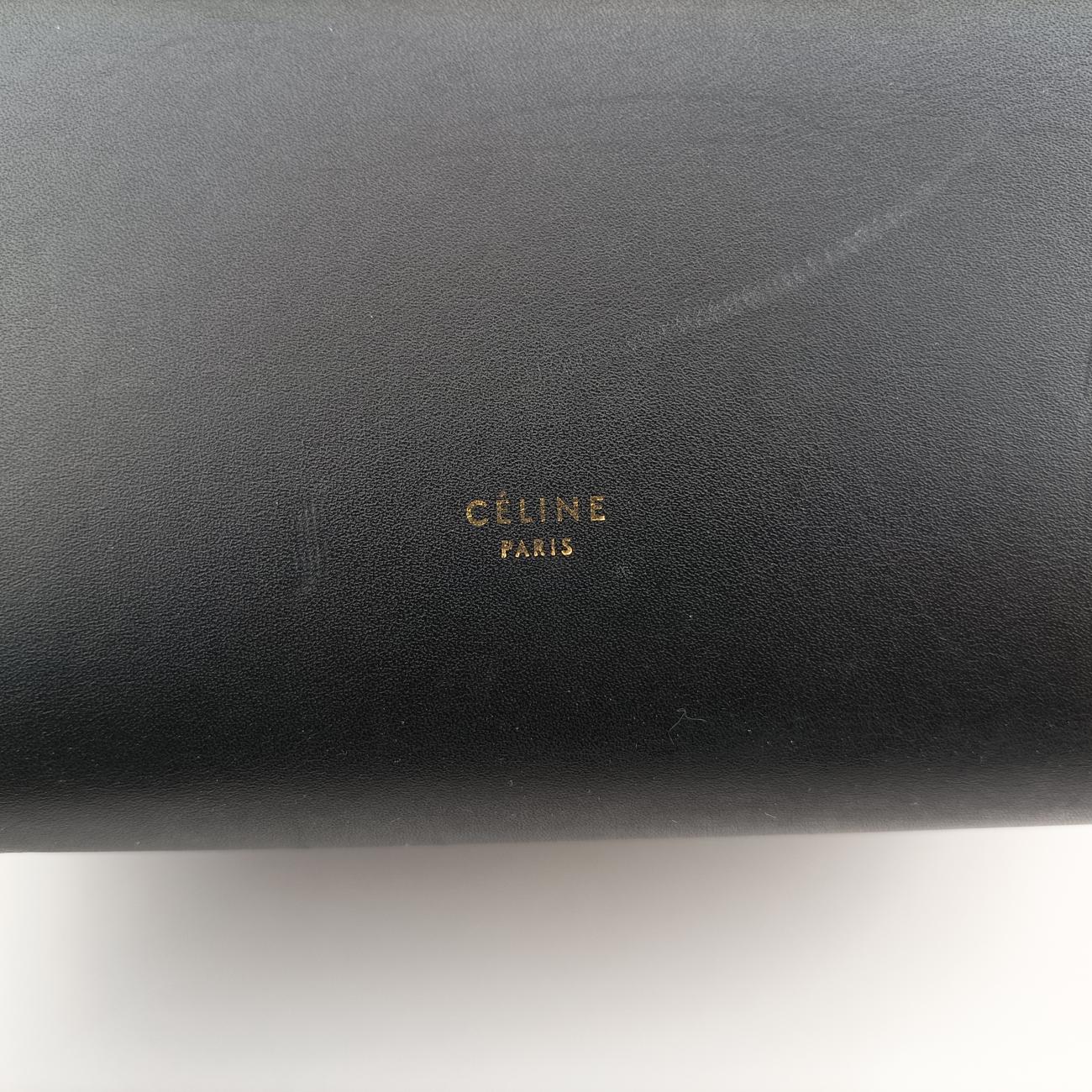 Pre-owned Celine TIE Black Leather  handbag | stylenewstar