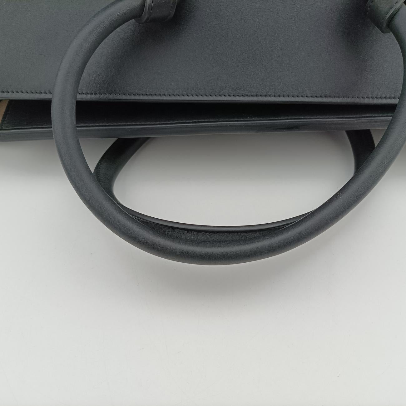 Pre-owned Celine TIE Black Leather  handbag | stylenewstar