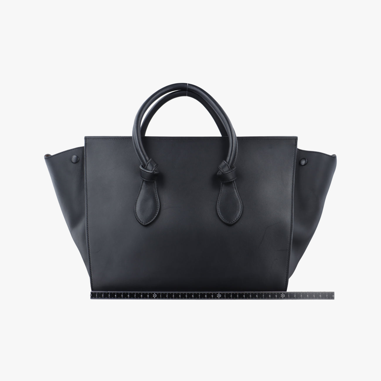Pre-owned Celine TIE Black Leather  handbag | stylenewstar