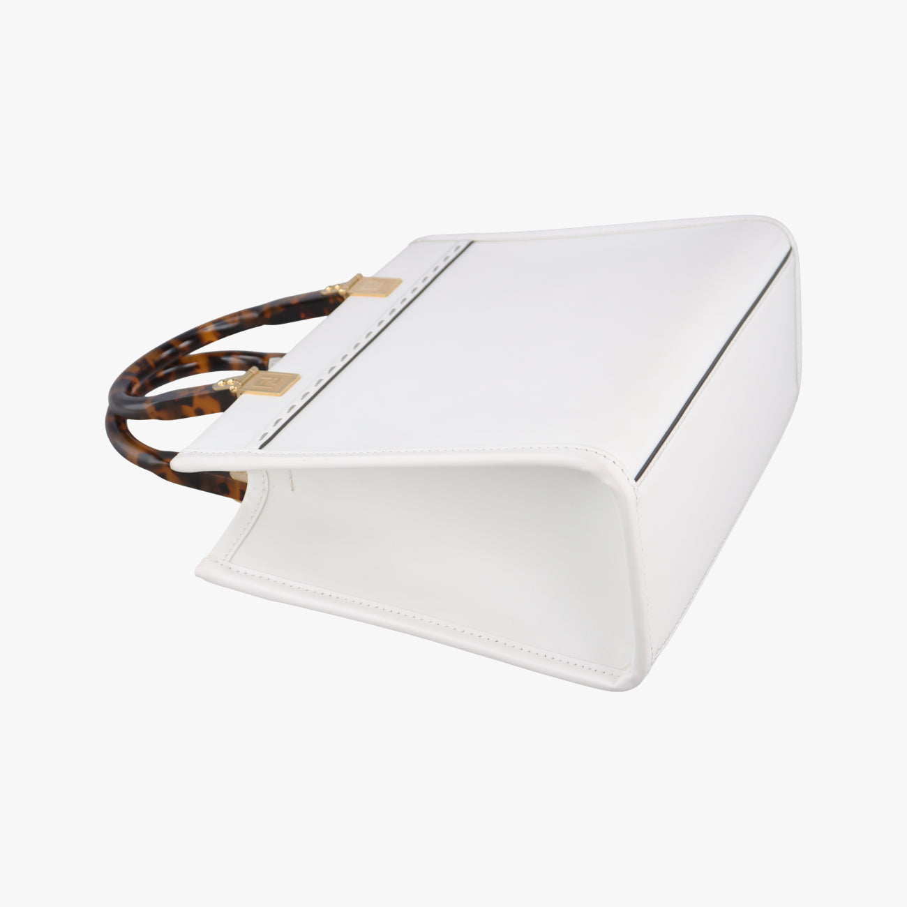 Pre-owned Fendi Sunshine White Leather 8BH394 handbag | stylenewstar