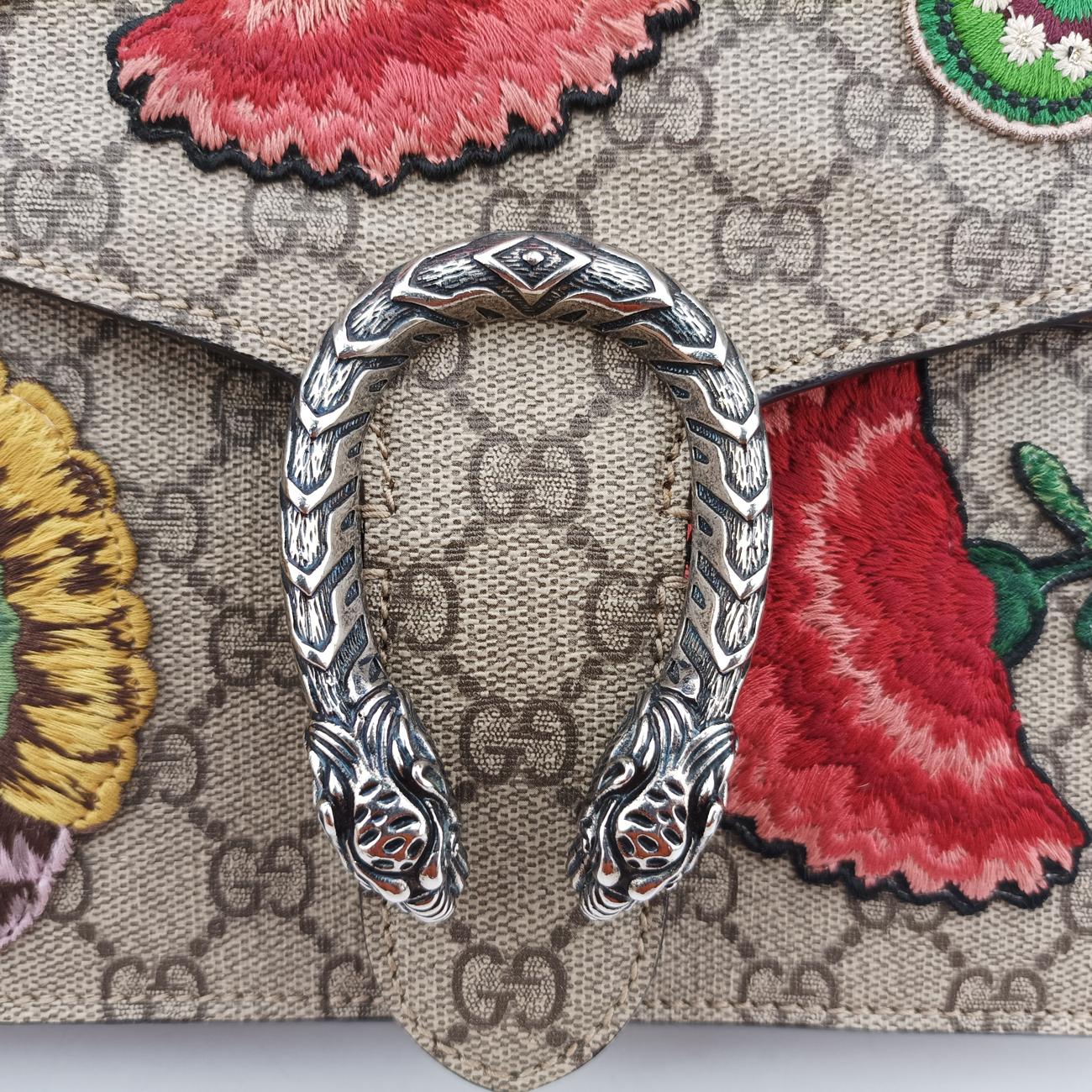 Pre-owned Gucci Dionysus Beige×Multicolour PVC coated canvas 403348 shoulderbag | stylenewstar