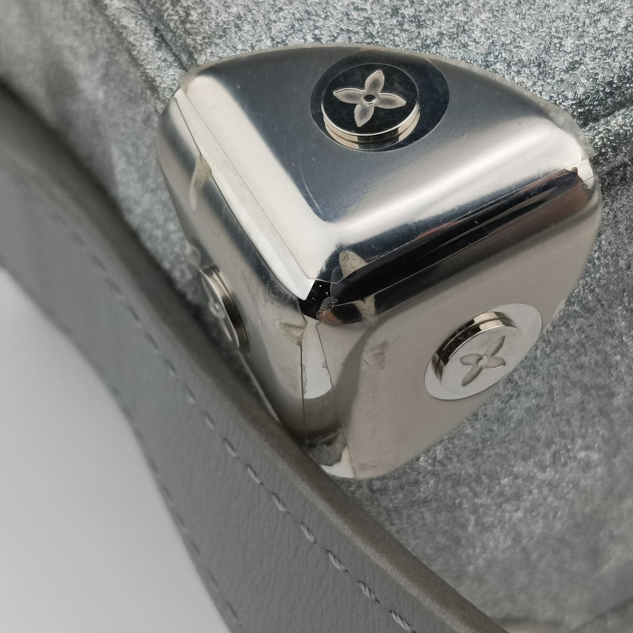 Pre-owned Louis Vuitton Mini Soft Trunk Silver Leather M59726 shoulderbag | stylenewstar