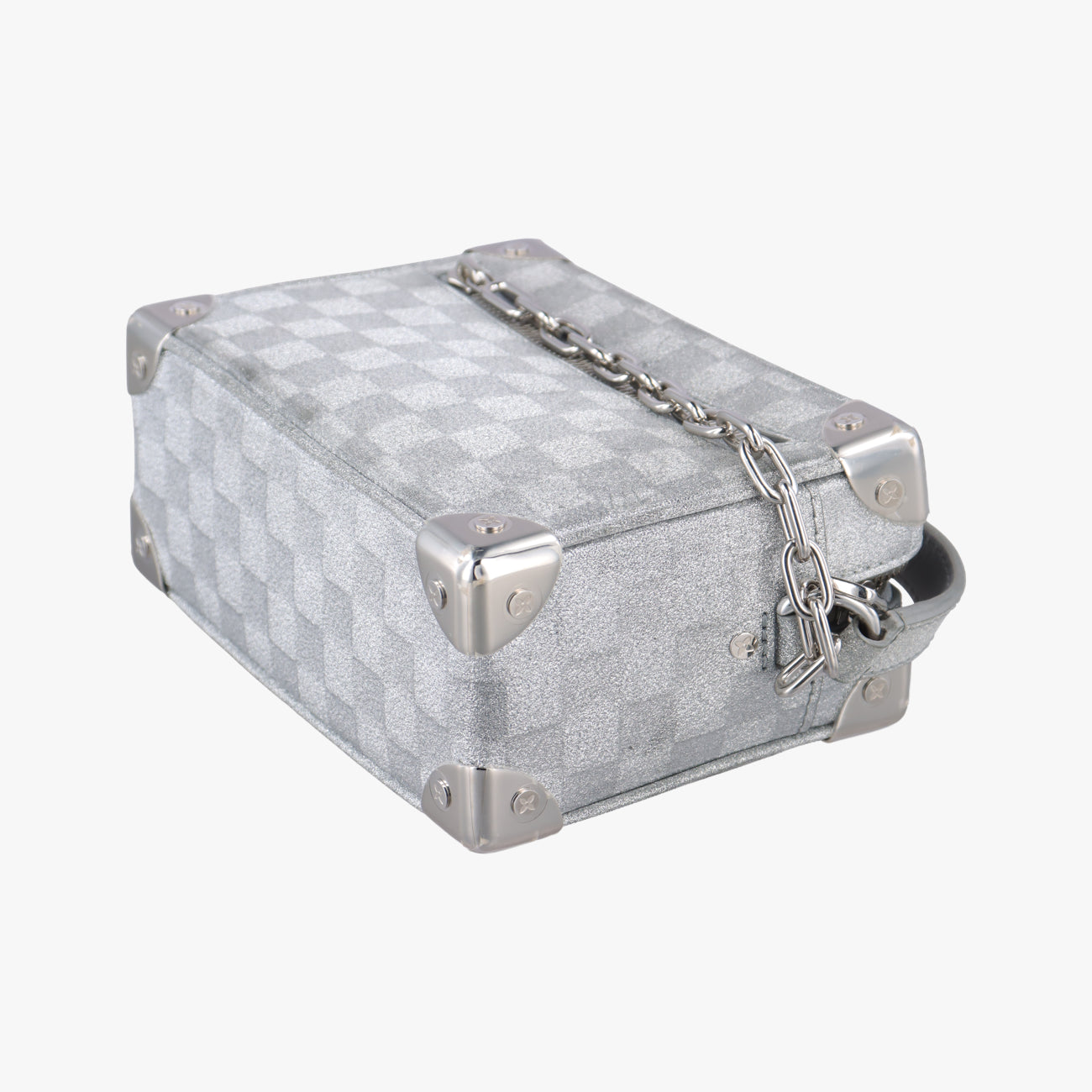 Pre-owned Louis Vuitton Mini Soft Trunk Silver Leather M59726 shoulderbag | stylenewstar