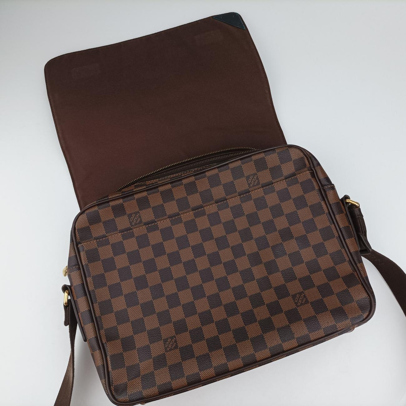 Pre-owned Louis Vuitton SHELTON EBENE Damier Canvas N41149 shoulderbag | stylenewstar
