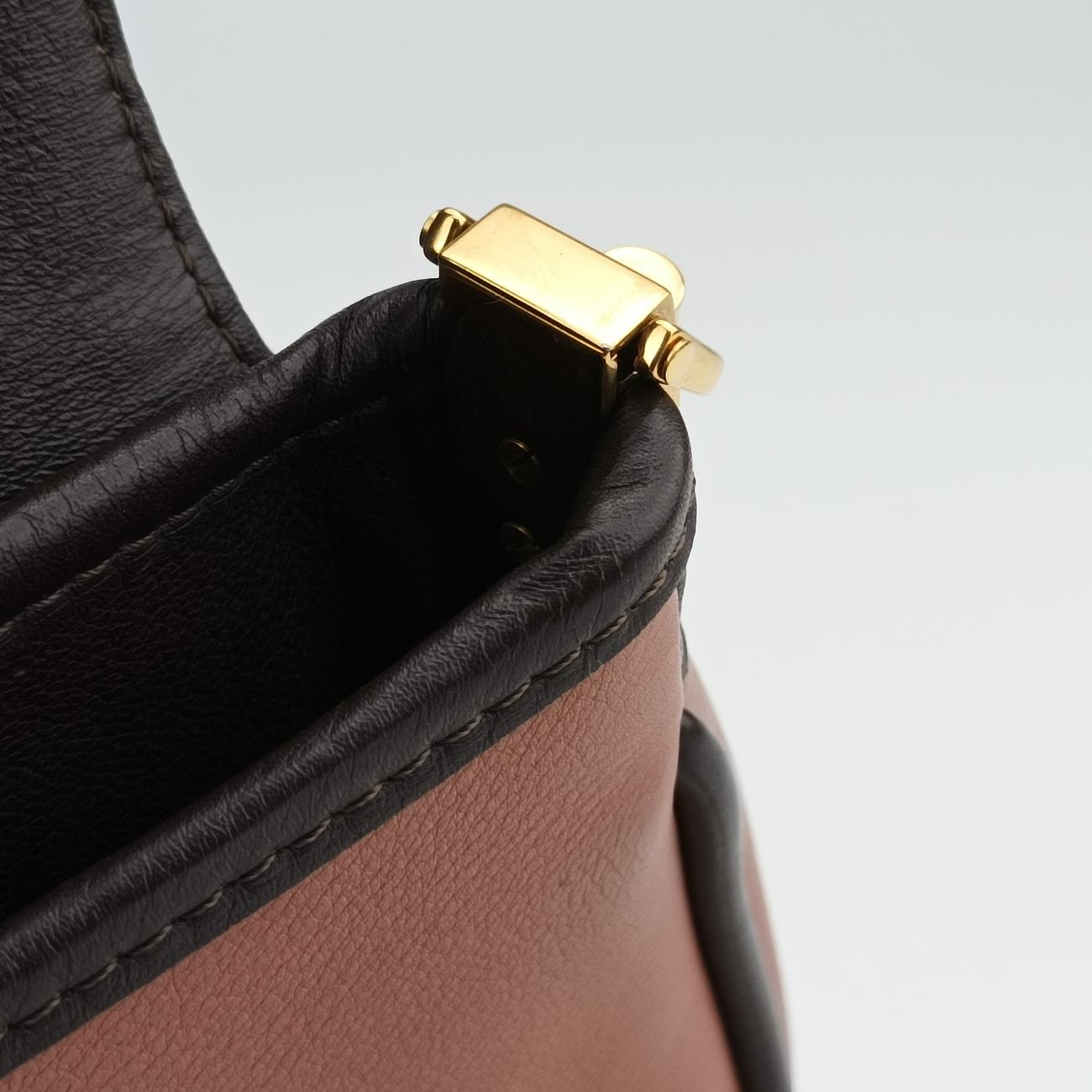 Pre-owned Louis Vuitton Collection Trapezio Pink×Brown leather M97086 shoulderbag | stylenewstar