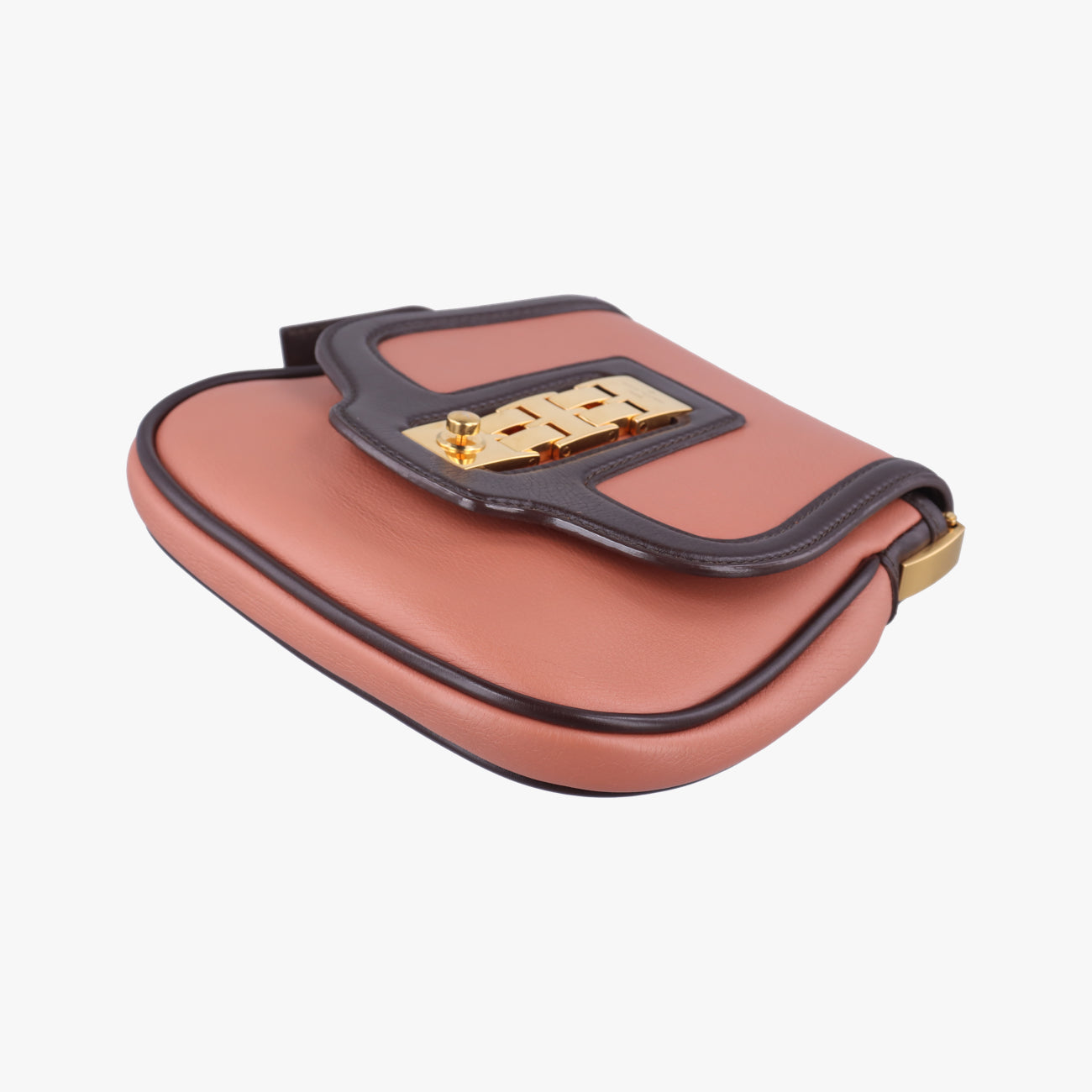 Pre-owned Louis Vuitton Collection Trapezio Pink×Brown leather M97086 shoulderbag | stylenewstar