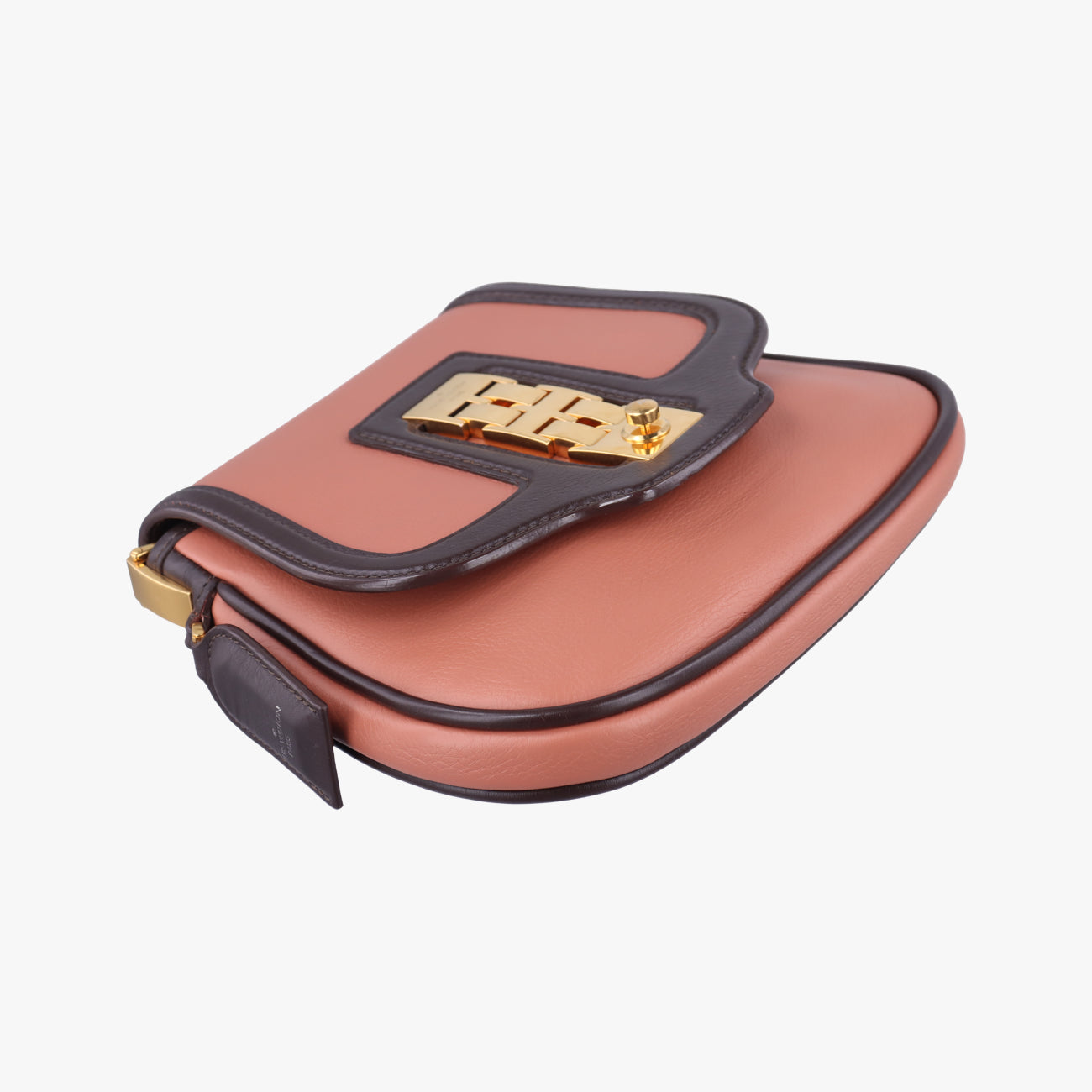 Pre-owned Louis Vuitton Collection Trapezio Pink×Brown leather M97086 shoulderbag | stylenewstar