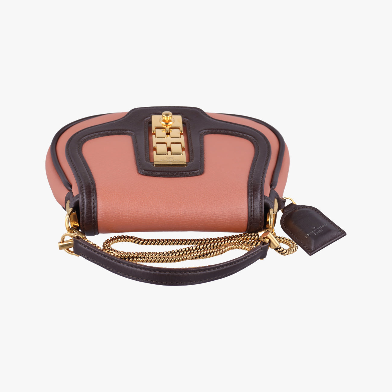 Pre-owned Louis Vuitton Collection Trapezio Pink×Brown leather M97086 shoulderbag | stylenewstar