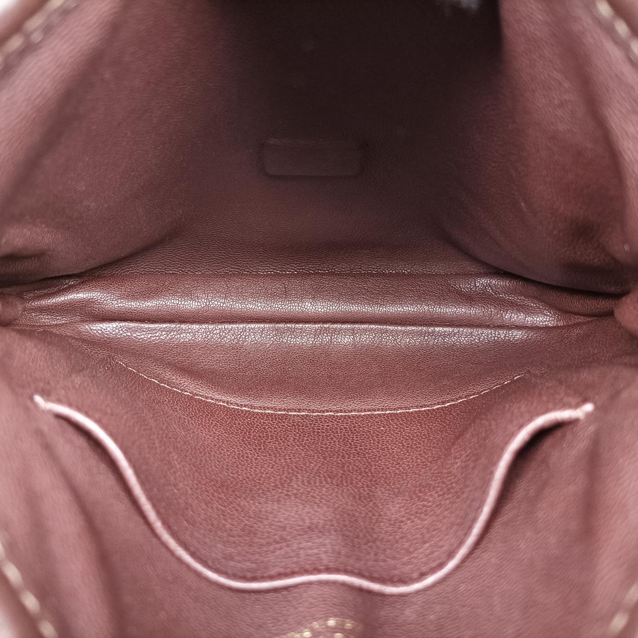 Pre-owned Louis Vuitton Collection Trapezio Pink×Brown leather M97086 shoulderbag | stylenewstar