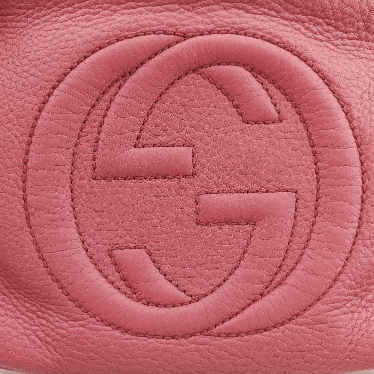 Pre-owned Gucci Soho Pink Leather 308364 shoulderbag | stylenewstar