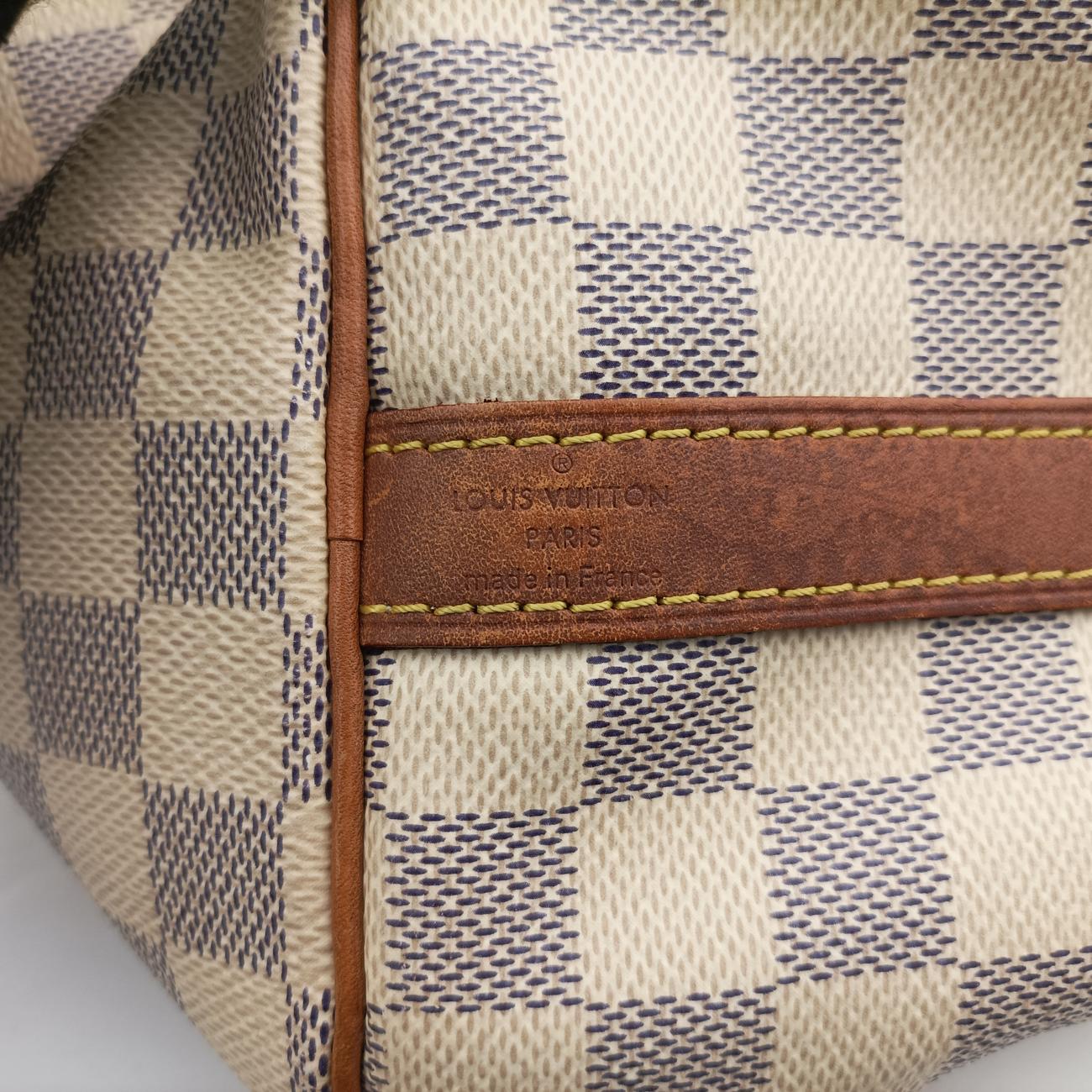 Pre-owned Louis Vuitton SPEEDY 25 AZUR Damier Canvas N41534 shoulderbag | stylenewstar