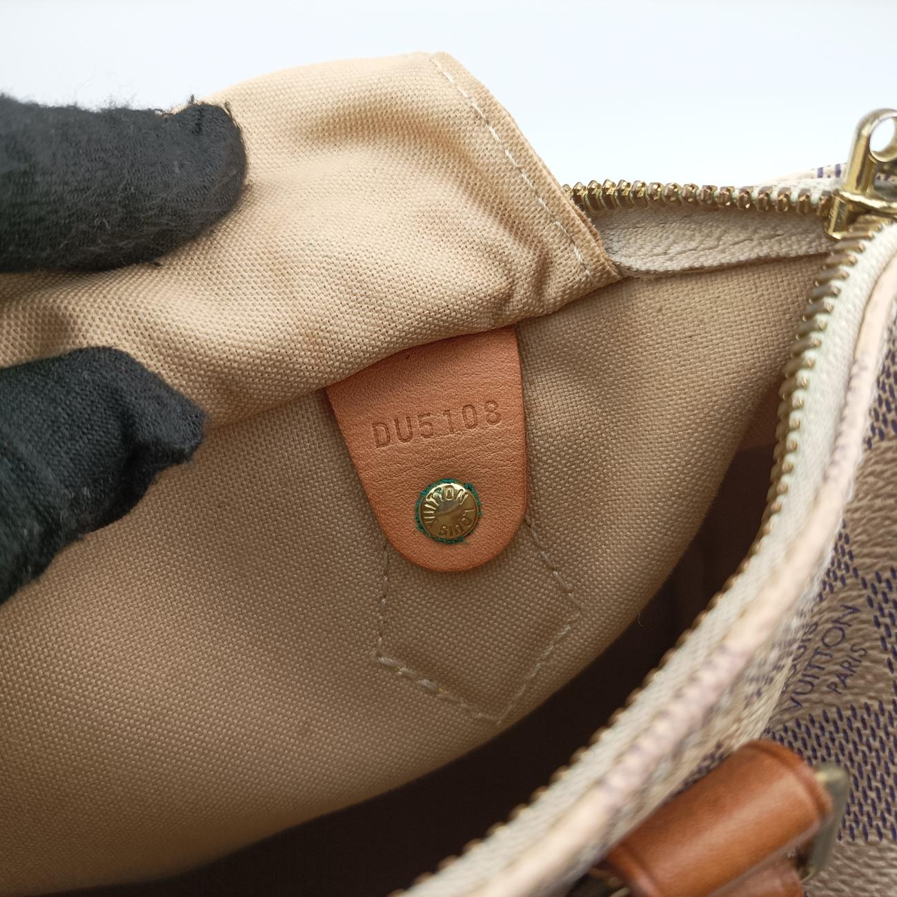 Pre-owned Louis Vuitton SPEEDY 25 AZUR Damier Canvas N41534 shoulderbag | stylenewstar