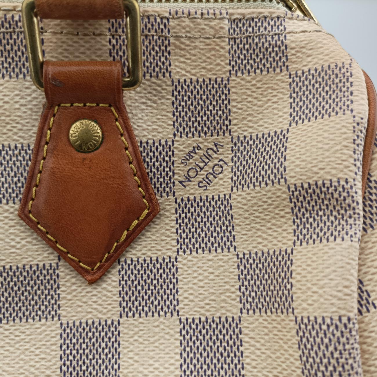 Pre-owned Louis Vuitton SPEEDY 25 AZUR Damier Canvas N41534 shoulderbag | stylenewstar