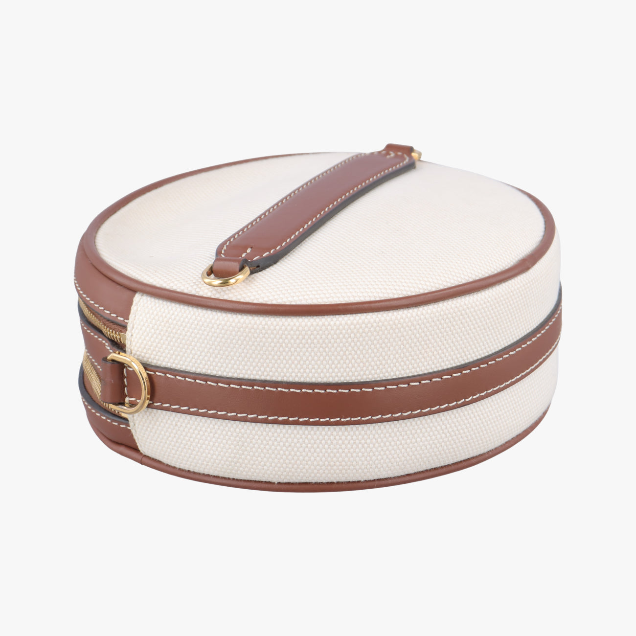 Pre-owned Burberry LOUISE Beige×Brown Canvas x Leather  shoulderbag | stylenewstar