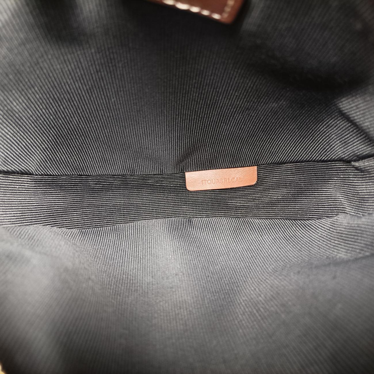 Pre-owned Burberry LOUISE Beige×Brown Canvas x Leather  shoulderbag | stylenewstar