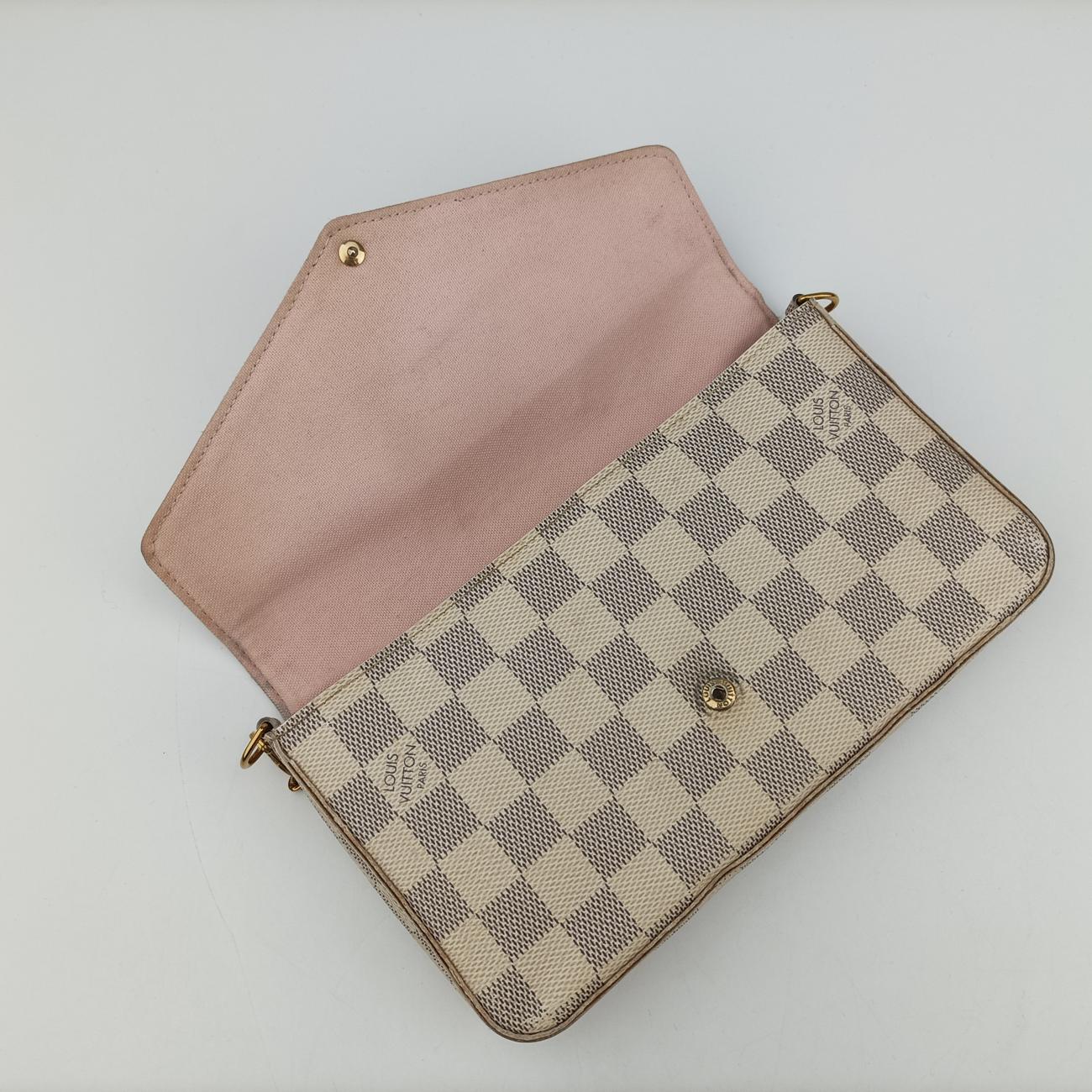 Secondhand Louis Vuitton Pochette FéLICIE Azur Damier Canvas N63106 shoulderbag | stylenewstar