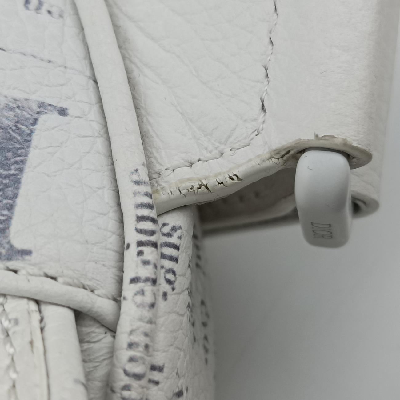 Pre-owned Christian Dior Saddle White Leather  bum bag/waist bag | stylenewstar