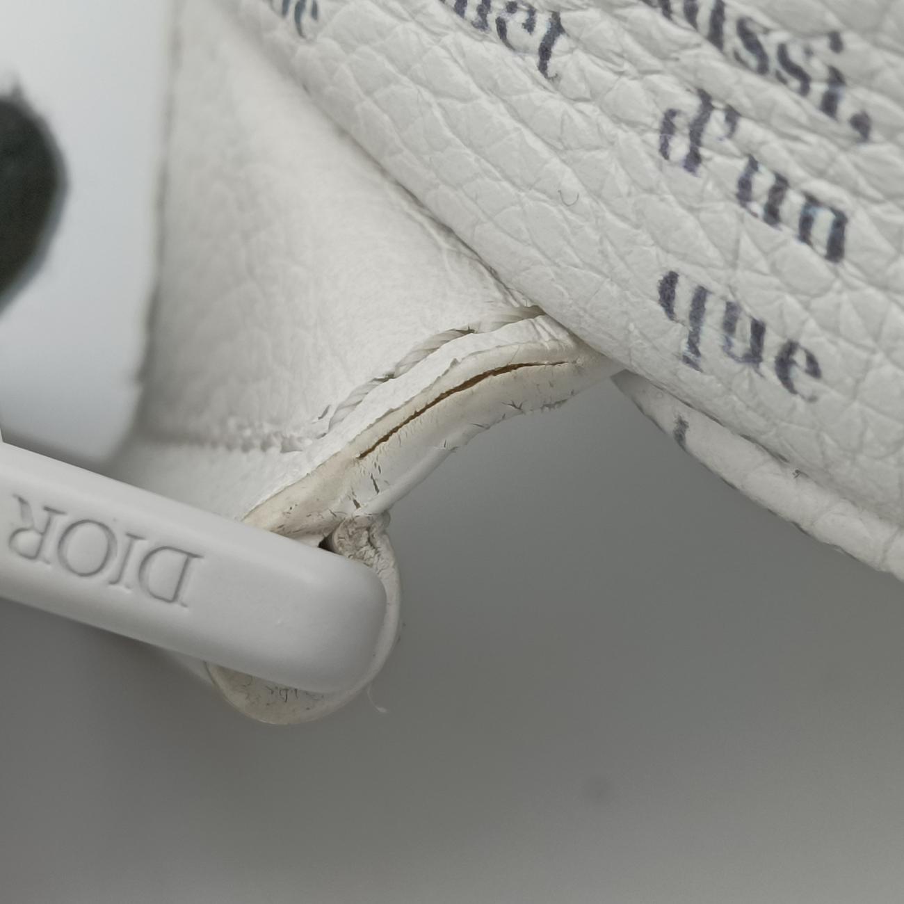 Pre-owned Christian Dior Saddle White Leather  bum bag/waist bag | stylenewstar