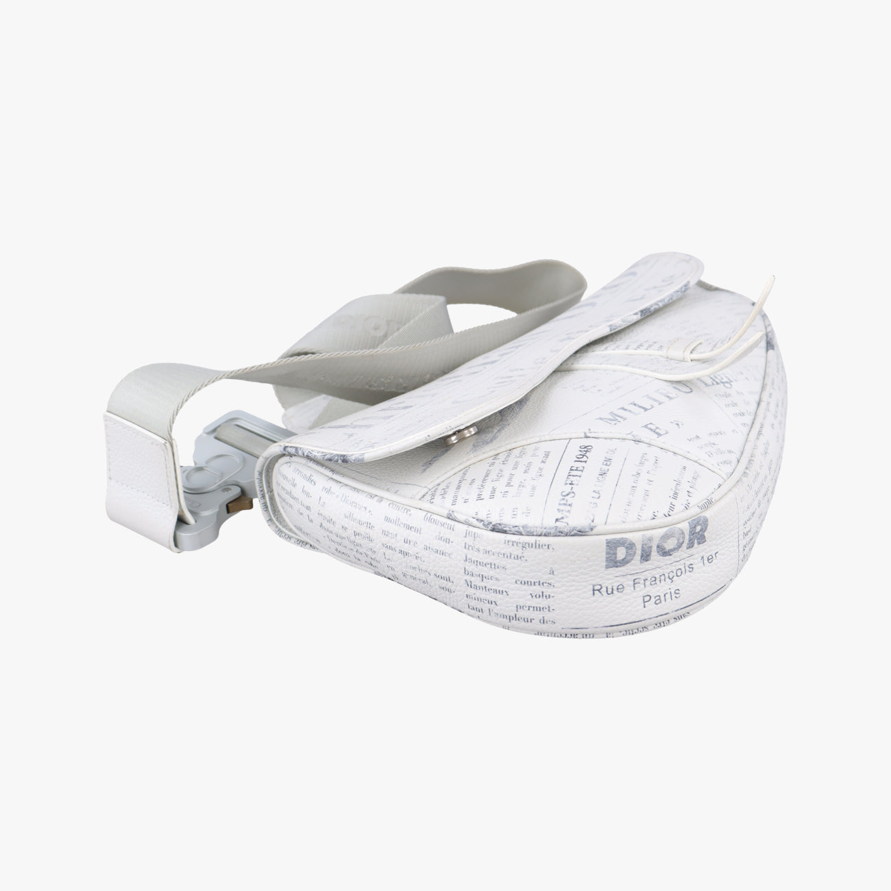 Pre-owned Christian Dior Saddle White Leather  bum bag/waist bag | stylenewstar