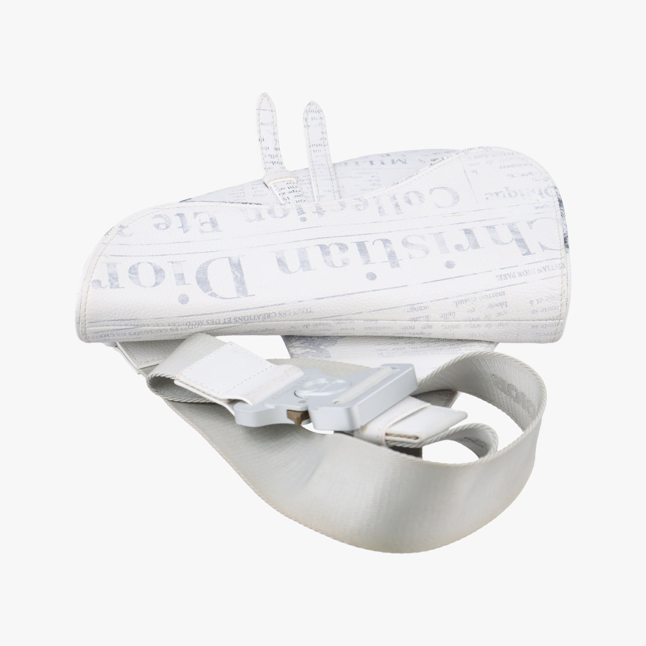 Pre-owned Christian Dior Saddle White Leather  bum bag/waist bag | stylenewstar