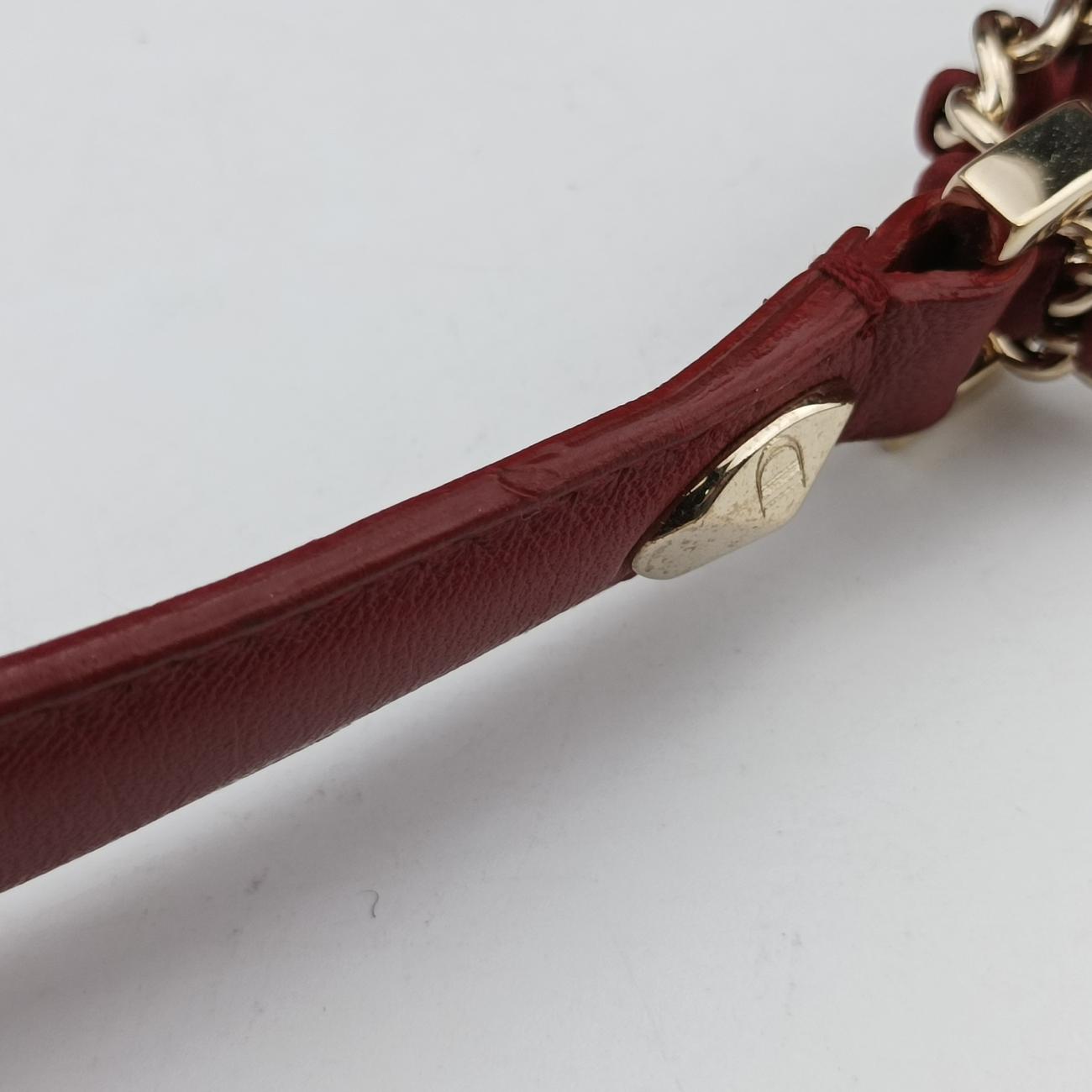 Pre-owned Christian Dior Cannage Faux Burgundy lambskin  shoulderbag | stylenewstar