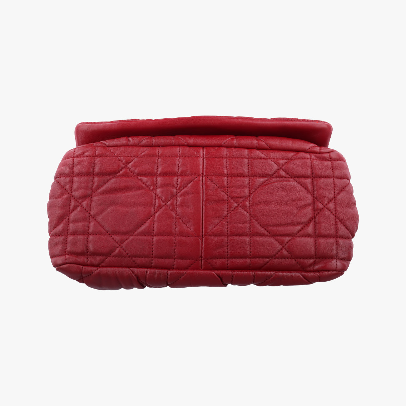 Pre-owned Christian Dior Cannage Faux Burgundy lambskin  shoulderbag | stylenewstar