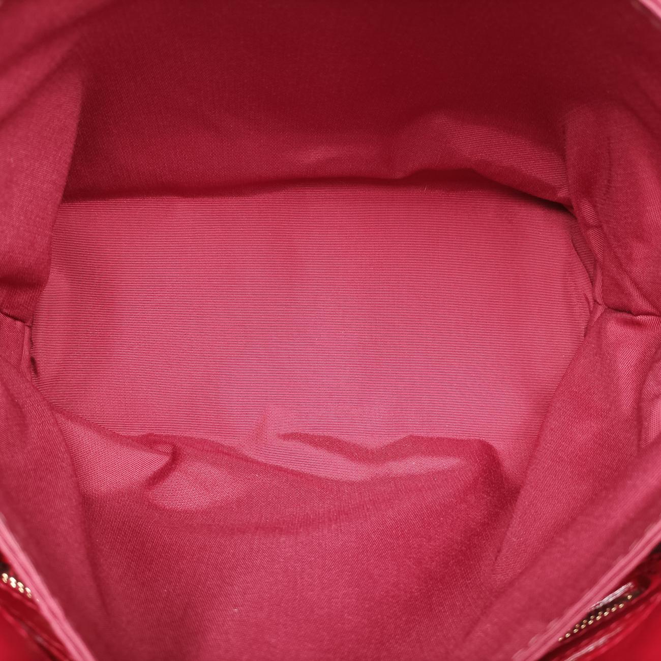 Pre-owned Christian Dior Cannage Faux Burgundy lambskin  shoulderbag | stylenewstar