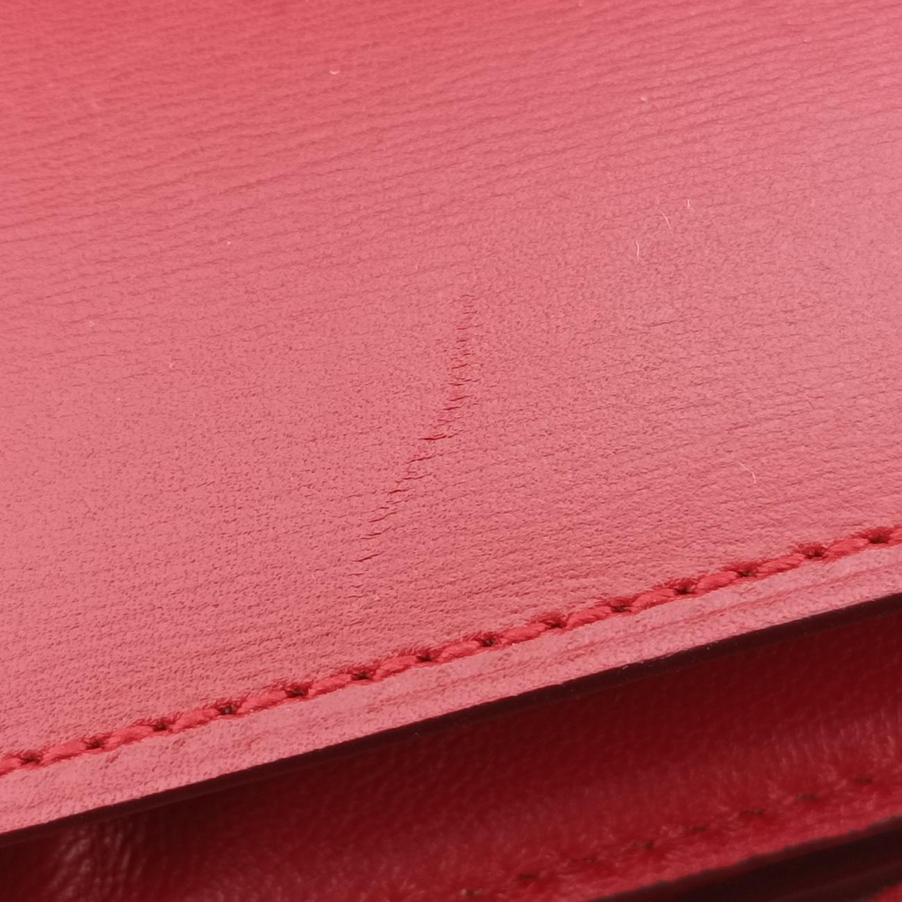 Secondhand Celine Classic Box Red Leather  shoulderbag | stylenewstar