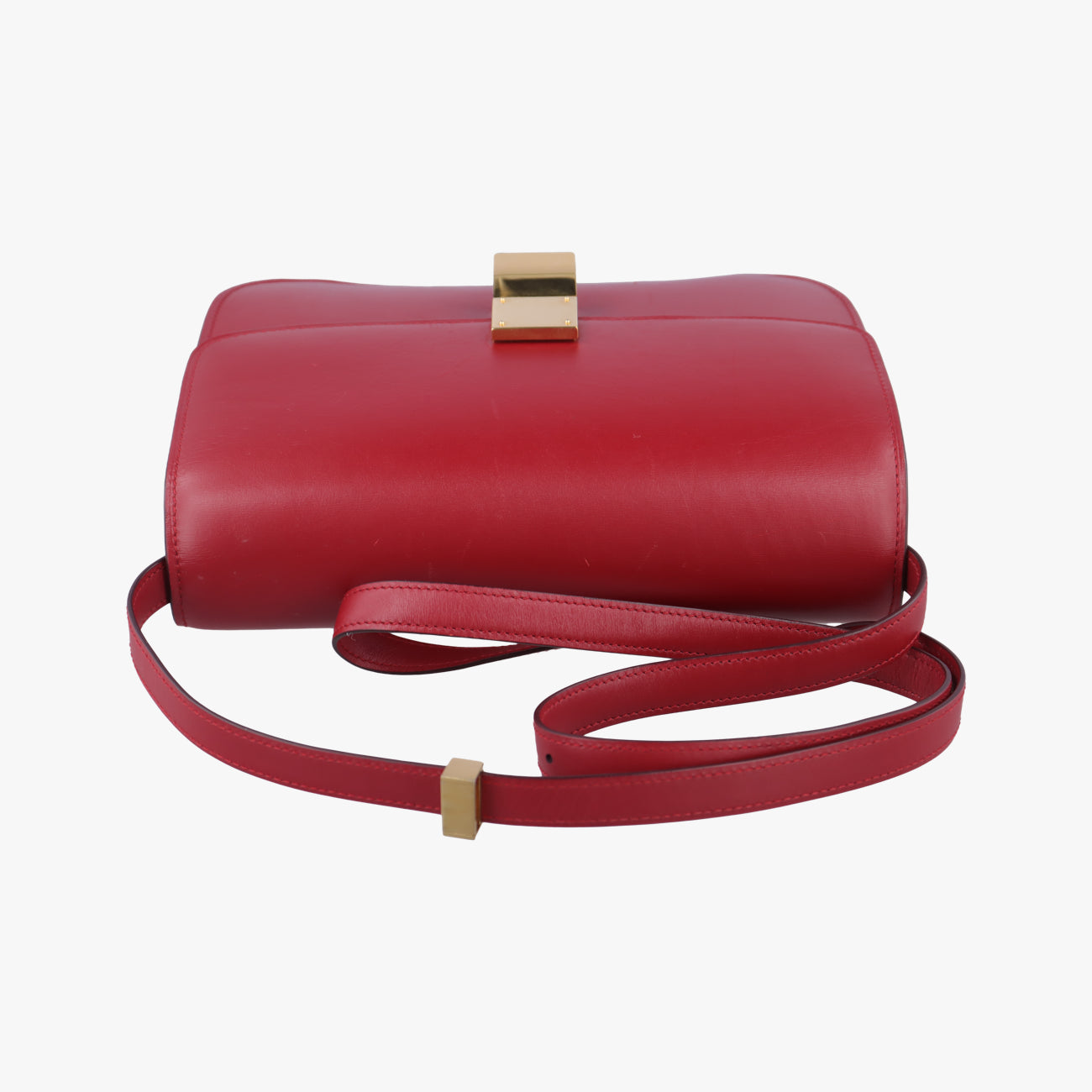 Secondhand Celine Classic Box Red Leather  shoulderbag | stylenewstar