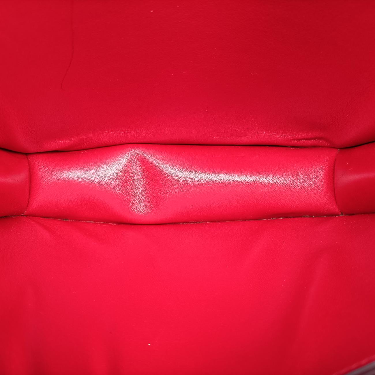 Secondhand Celine Classic Box Red Leather  shoulderbag | stylenewstar