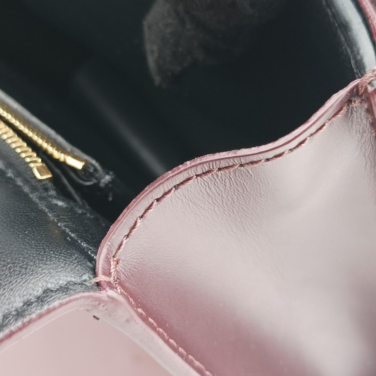 Pre-owned Burberry TB logo Burgundy×Multicolour Leather  shoulderbag | stylenewstar