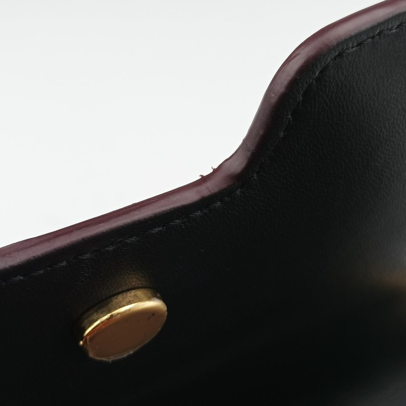 Pre-owned Burberry TB logo Burgundy×Multicolour Leather  shoulderbag | stylenewstar