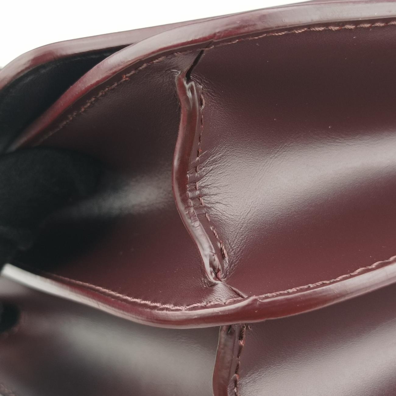 Pre-owned Burberry TB logo Burgundy×Multicolour Leather  shoulderbag | stylenewstar