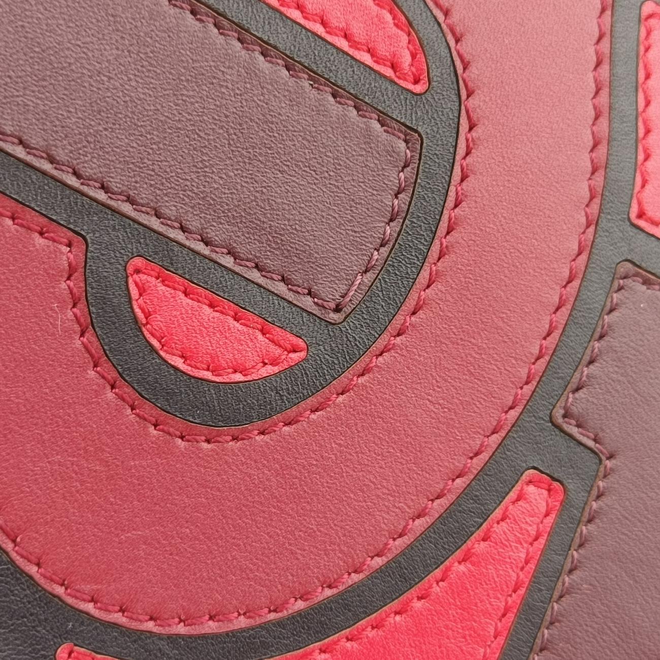 Pre-owned Burberry TB logo Burgundy×Multicolour Leather  shoulderbag | stylenewstar