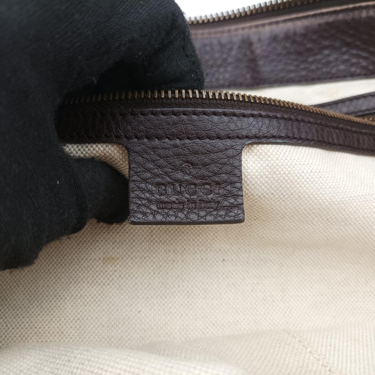 Pre-owned Gucci Diamante Brown canvas 251831 shoulderbag | stylenewstar